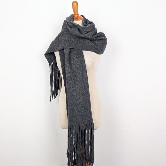 Lucky Brand Solid Brushed Grey Scarf - Picture 8 of 8